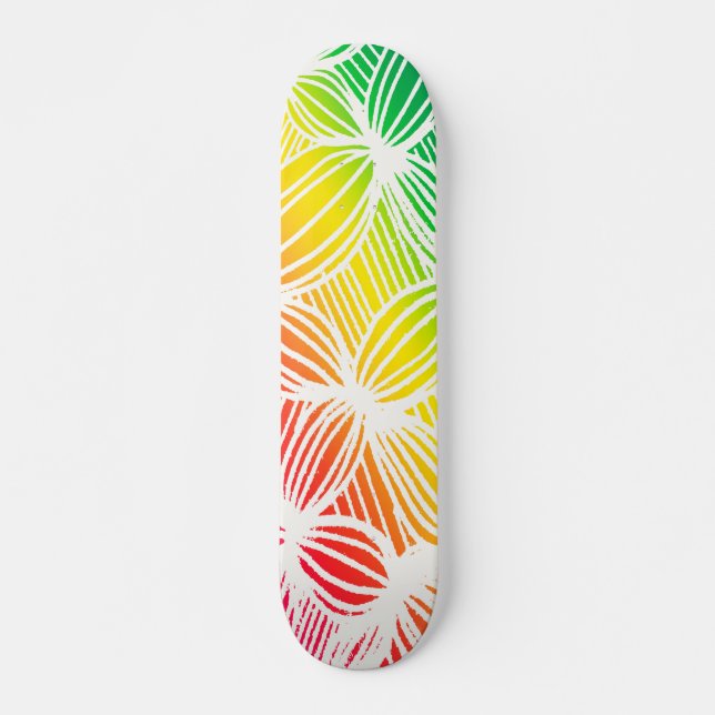 Curved rainbow lines skateboard (Front)