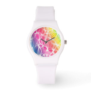 Curved rainbow lines watch