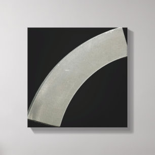 Curved section of high-purity Titanium metal plate Canvas Print