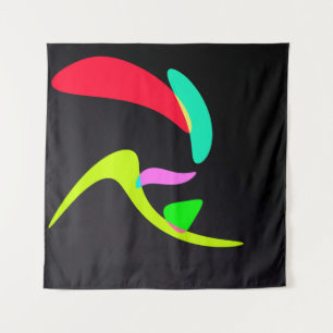 Curved shapes tapestry