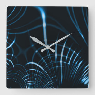 Curved sharp claws or thorns of royal blue square wall clock