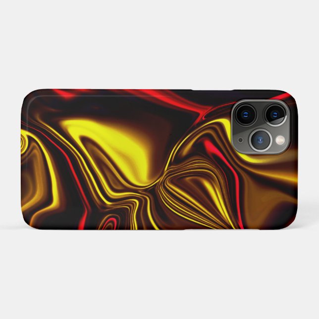 Curved showy red and gold strokes with dark parts  Case-Mate iPhone case (Back (Horizontal))
