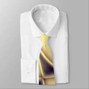 Curved smooth golden lines over burnt beige        tie