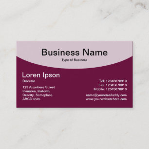 Curved Top v2 - Deep Crimson Business Card