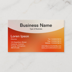 Curved Top v4d - Soft Gradients Business Card