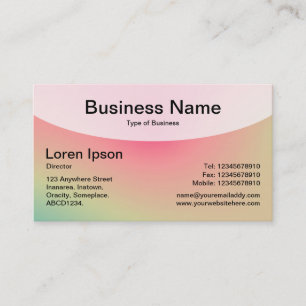 Curved Top v4d - Soft Gradients Business Card