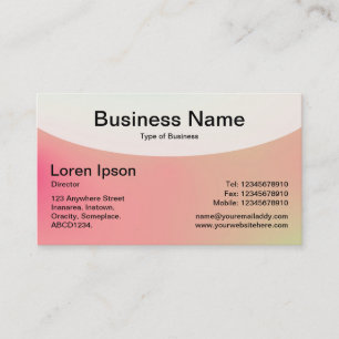 Curved Top v4d - Soft Gradients Business Card