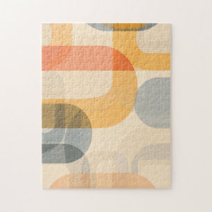Curved transparent forms with text space jigsaw puzzle