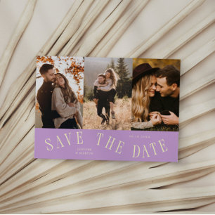 Curved Typography Multi Photo Wisteria Save The Date