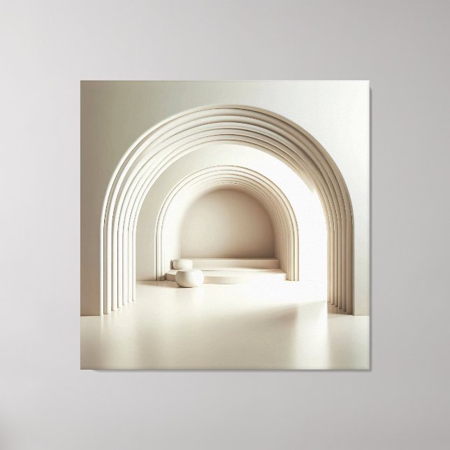 Curved Upholstered Nook Canvas Print (Front)