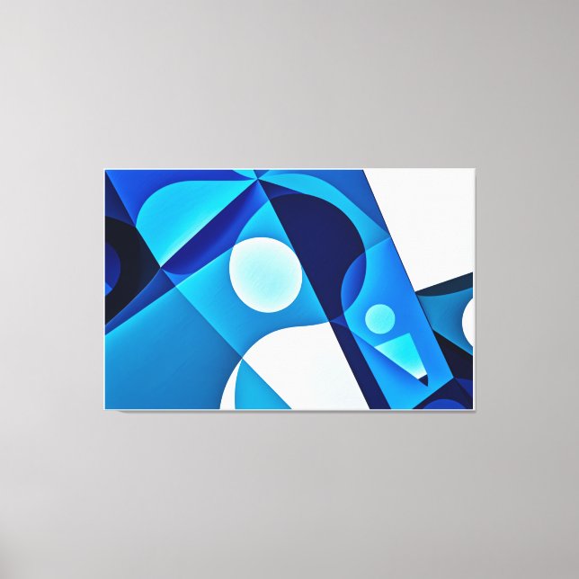 Curves Connections - Geometric Abstract Art Canvas Print (Front)