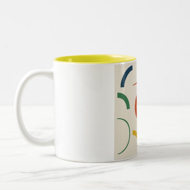 Curves in Sequence Two-Tone Coffee Mug (Left)