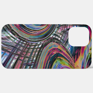 Curves looking like space road, colourful notched  iPhone 12 pro max case