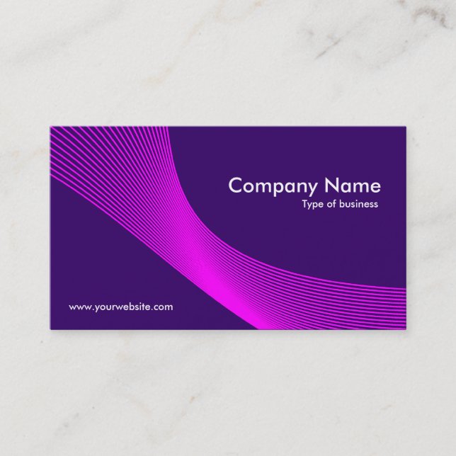 Curves - Magenta on Deep Purple 330066 Business Card (Front)