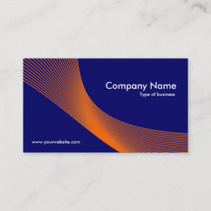 Curves - Orange on Dark Blue 000066 Business Card