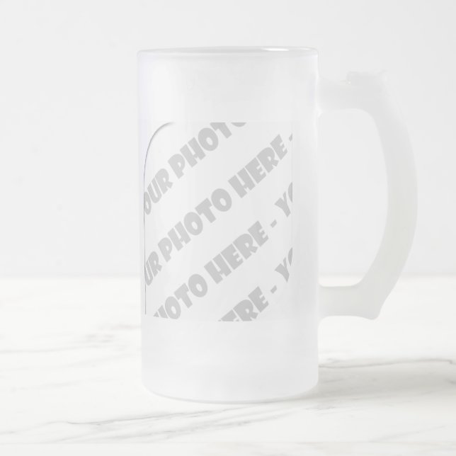 Curves Photo Frosted Stein - Create Your Own (Right)