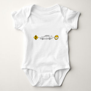 Curves, Subaru, equals fun Baby Bodysuit