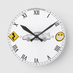 Curves, Subaru, equals fun Clock