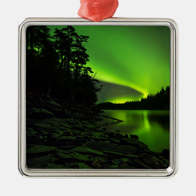 Curving Aurora Metal Tree Decoration (Front)
