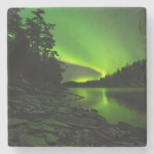 Curving Aurora Stone Coaster