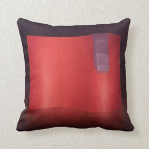 Curving red lacquer screen cushion