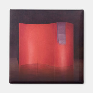 Curving red lacquer screen magnet