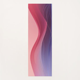 Curving shapes in pink and purple yoga mat