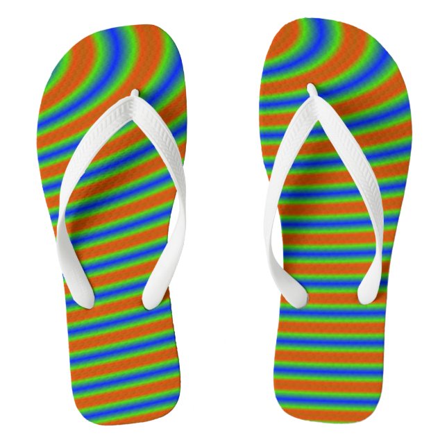 Curvy Bold Stripes Jandals (Footbed)