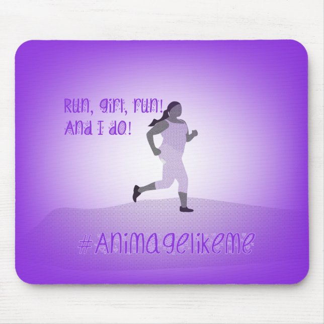 Curvy Girl Runner Mouse Mat (Front)