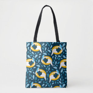 Curvy Girl Swimming Tote Bag