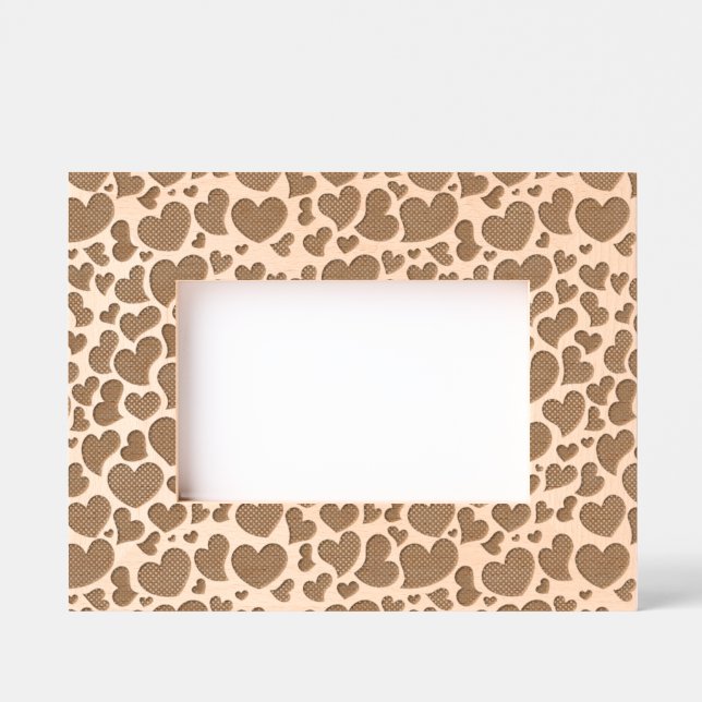 Curvy Hearts Etched Picture Frame (Front)