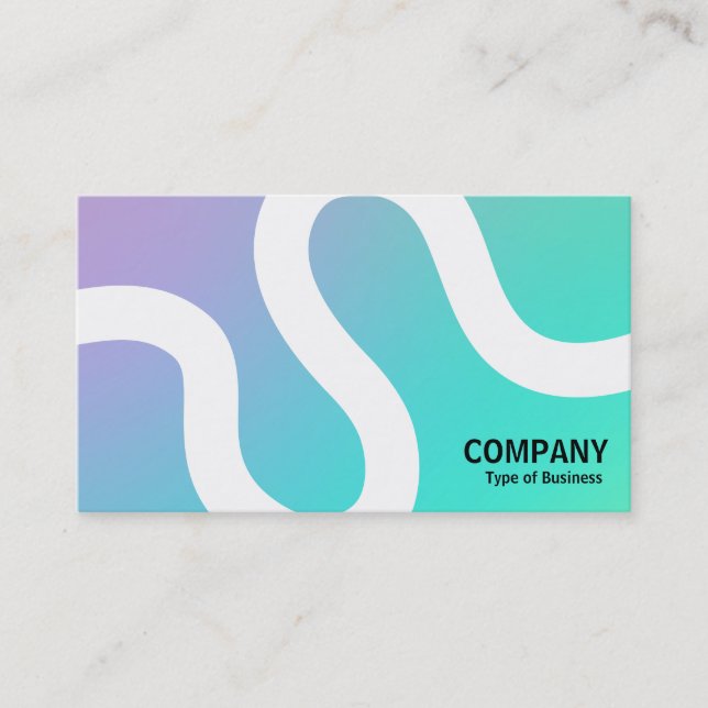 Curvy Line 02a - Soft Gradients Business Card (Front)