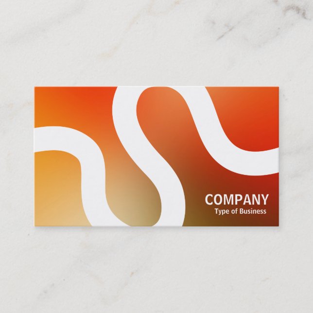 Curvy Line 02a - Soft Gradients Business Card (Front)