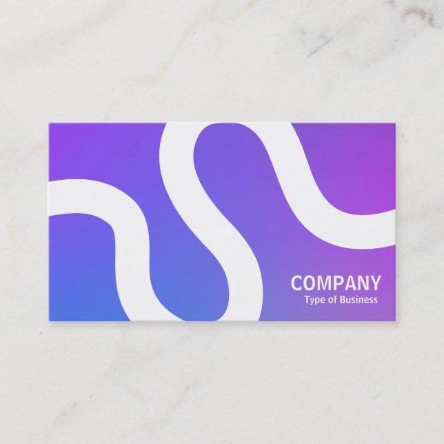 Curvy Line 02a - Soft Gradients Business Card (Front)