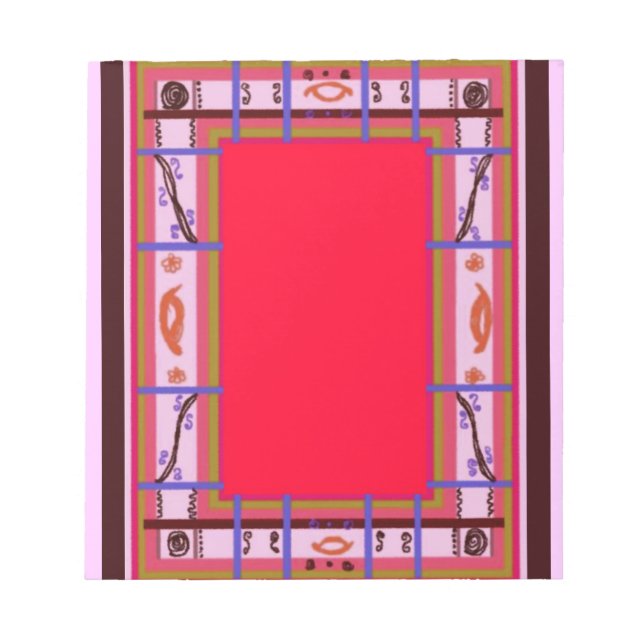 Curvy Plaid Notepad (Front)