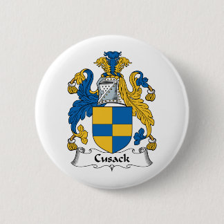 Cusack Family Crest 6 Cm Round Badge