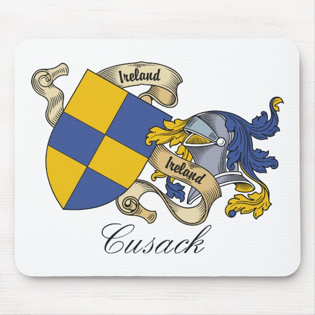 Cusack Family Crest Mouse Pad (Front)