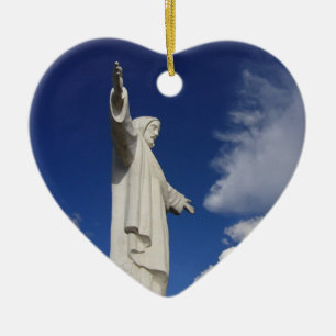 cusco jesus heart ceramic tree decoration