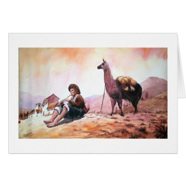 Cusco Peru Llama Picture (Front Horizontal)
