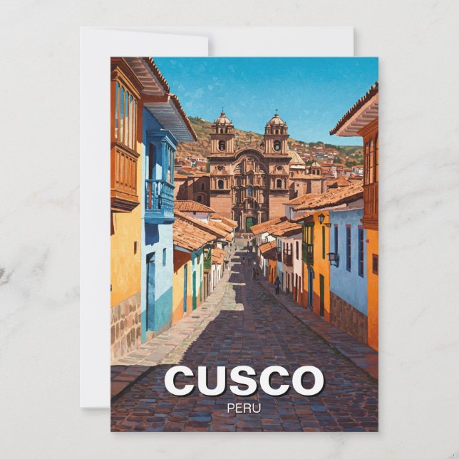 Cusco Peru Travel Holiday Card (Front)