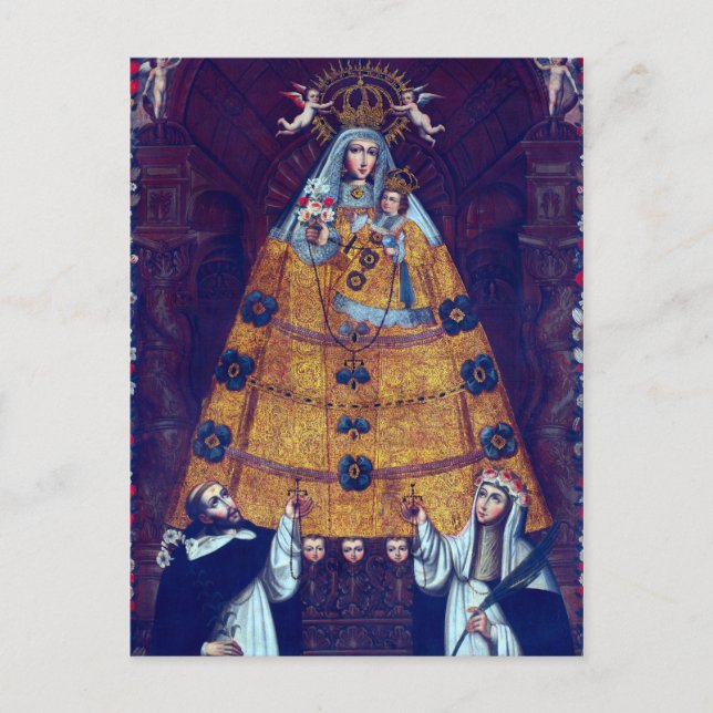 Cusco School Our Lady of the Rosary Postcard (Front)