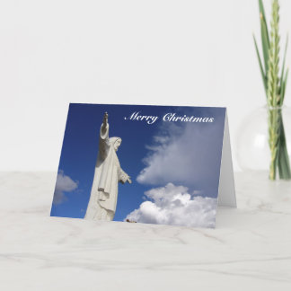cusco xmas statue holiday card