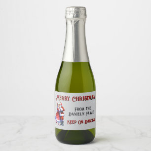 Cuscom Merry Christmas Sparkling Wine Label