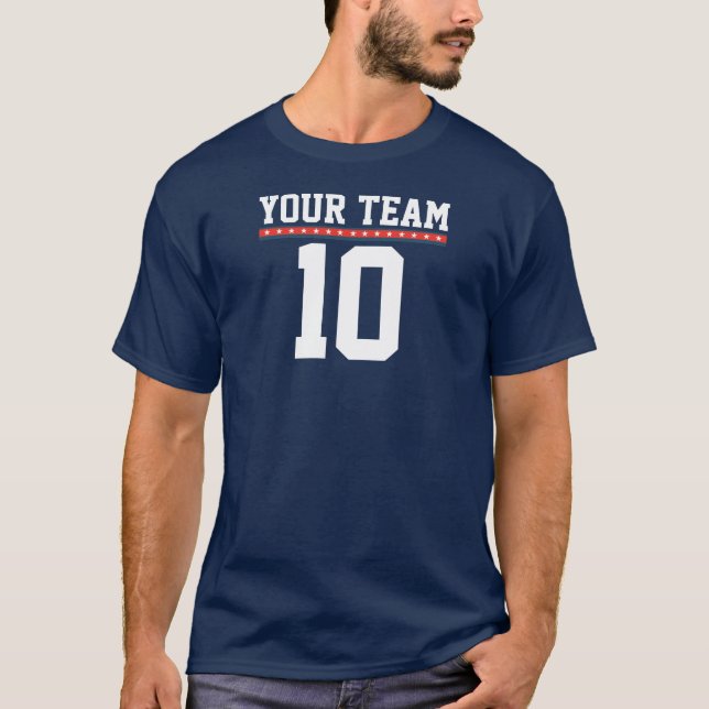 Cusfom Team T-Shirt with Stars (Front)