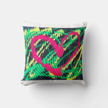 Cushion Abstract Art Heart 