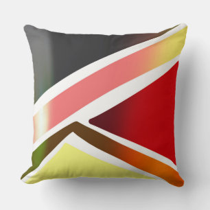 Cushion Jimette orange and turquoise black Design