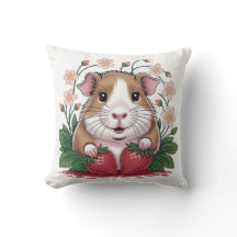 Cushion Pig of India Espiègle au Jardin de Fraise
