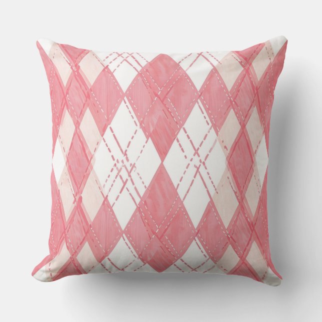  Cushion pillow with pink pattern (Front)
