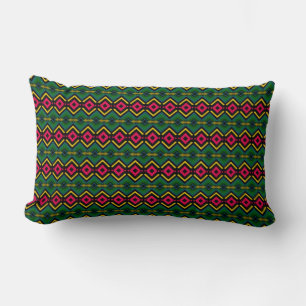 Cushion rect. Jimette Design red yellow and green
