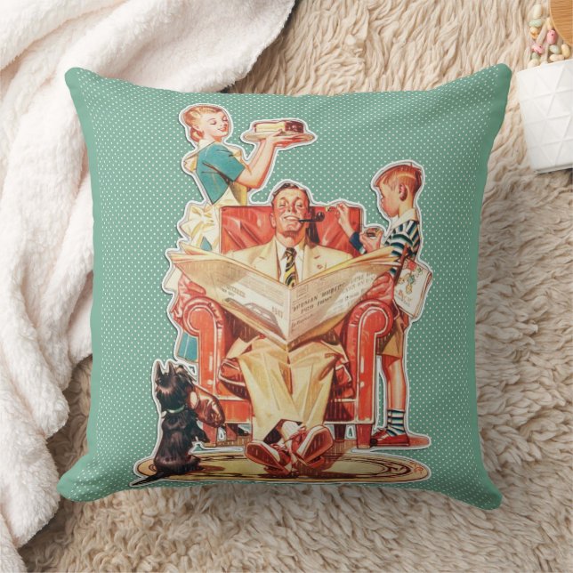 Cushion Retro Vintage Family (Blanket)